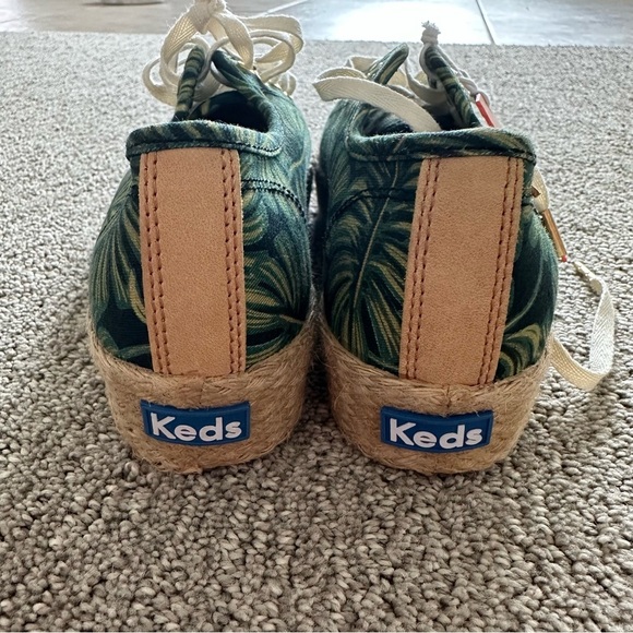 Keds Sneakers Triple Kick Platform Rifle Paper Co Palms Leaves Espadrilles 6 - Picture 7 of 9